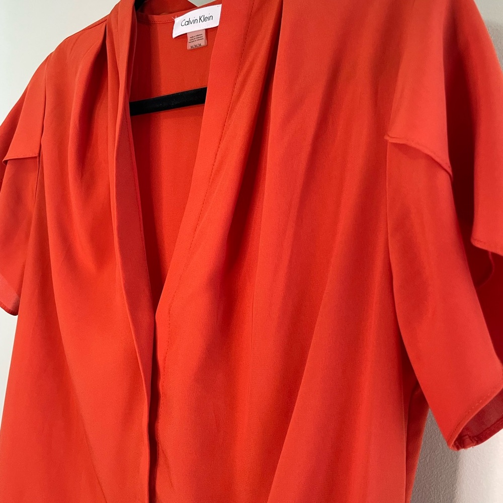 Calvin Klein Bold Orange Dress - Picture 3 of 5